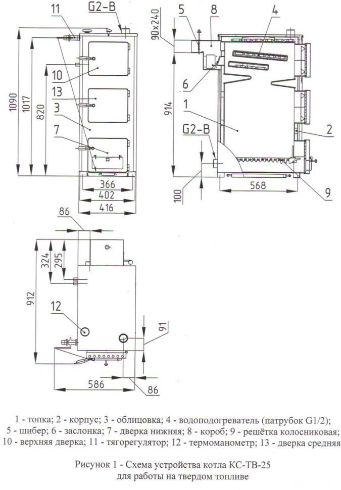 Отопительный котёл Мозырьсельмаш КС-ТВ-25 Отопительный котёл Мозырьсельмаш КС-ТВ-25
