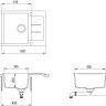 Кухонная мойка AquaSanita Tesa SQT102AW (графит 222)