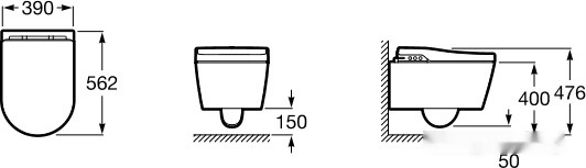 Унитаз Roca Inspira In-Wash Rimless [803060001]