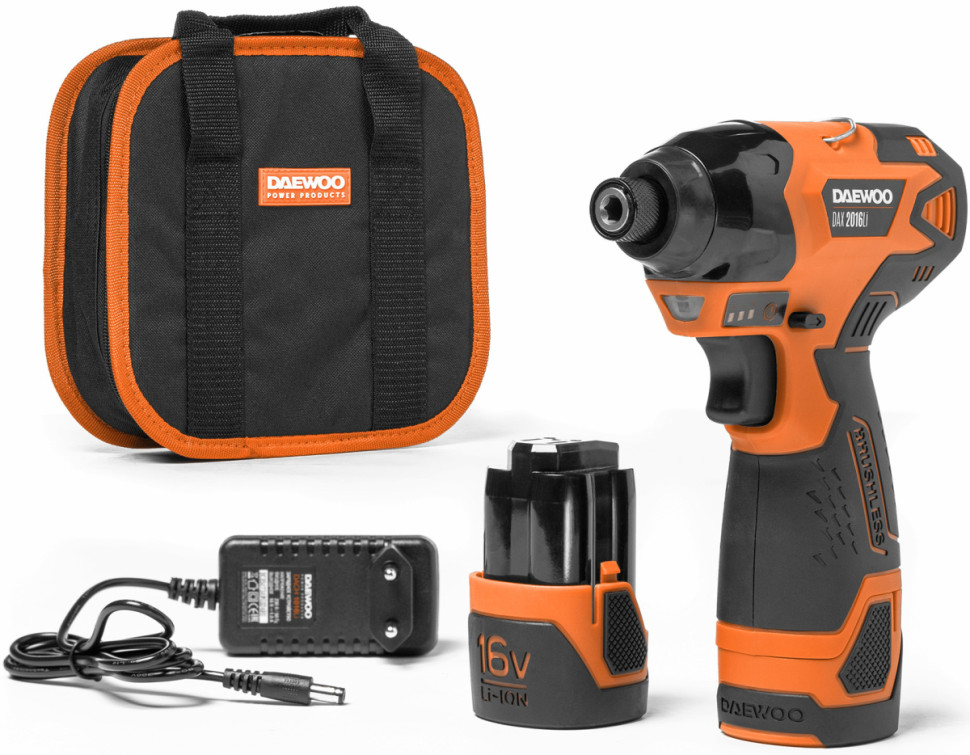 Винтоверт Daewoo Power DAX 2016Li Set (с 2-мя АКБ, сумка) Винтоверт Daewoo Power DAX 2016Li Set (с 2-мя АКБ, сумка)