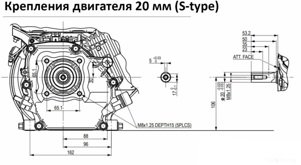 Двигатель Lifan 170F-L Двигатель Lifan 170F-L