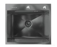 Кухонная мойка Ulgran Steel 50x45 (черная брашированная сталь)