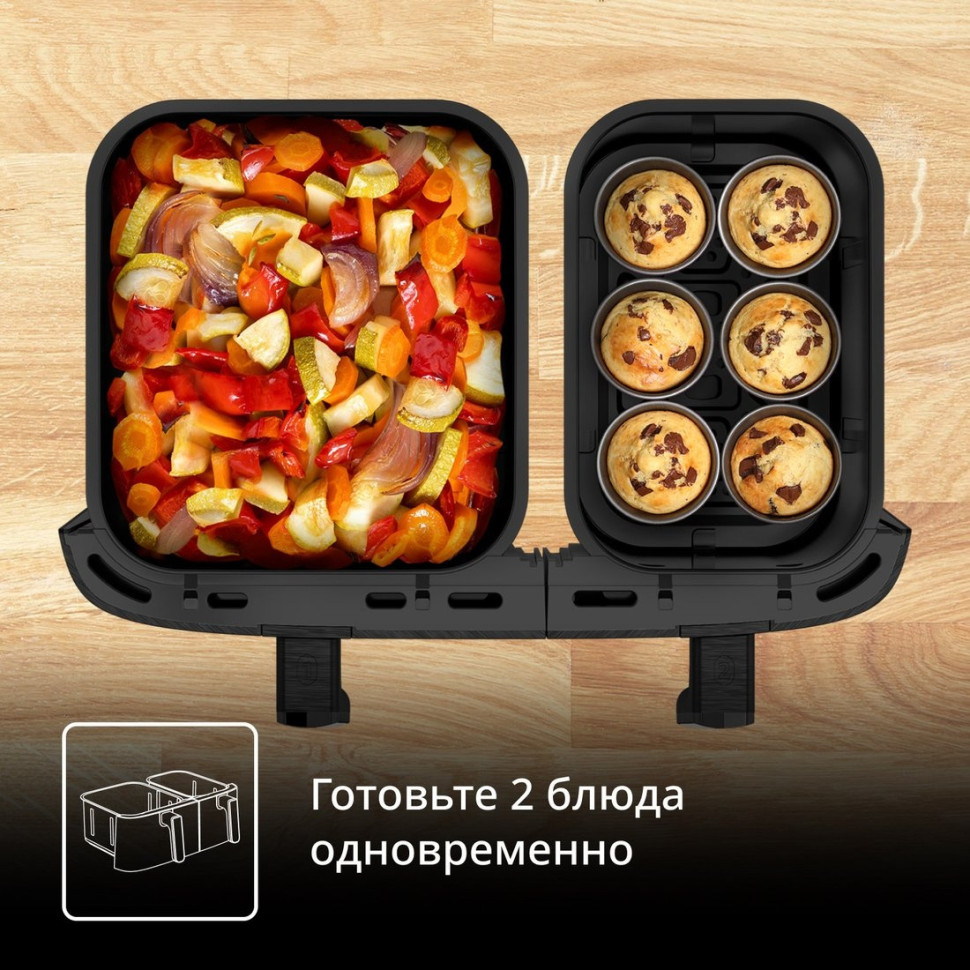 Аэрогриль Tefal Dual Easy Fry EY9428E0