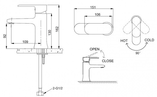 Смеситель Bravat Opal F1125183CP