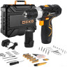 Дрель-шуруповерт Deko GCD12DU3 SET 195 063-4134 (с 2-мя АКБ, кейс, набор оснастки) Дрель-шуруповерт Deko GCD12DU3 SET 195 063-4134 (с 2-мя АКБ, кейс, набор оснастки)