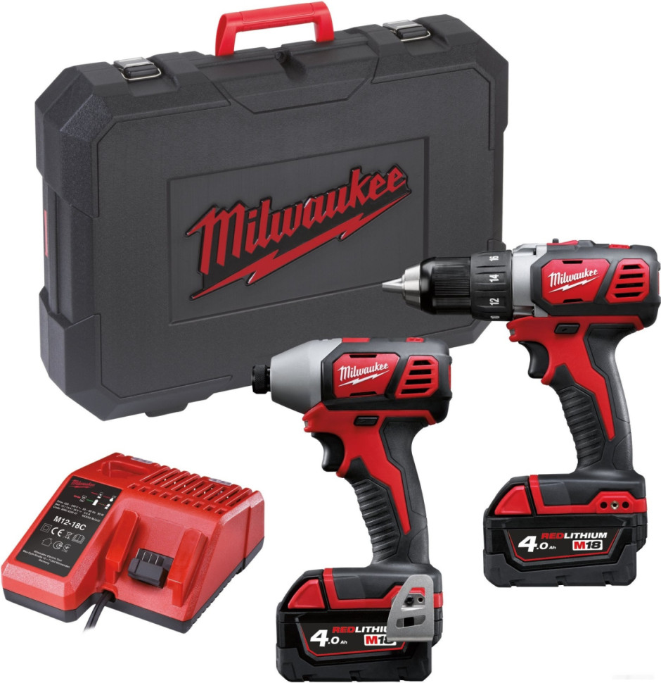 Milwaukee M18 BPP2D-402C 4933447126 (шуруповерт, винтоверт, 2 АКБ, кейс) Milwaukee M18 BPP2D-402C 4933447126 (шуруповерт, винтоверт, 2 АКБ, кейс)