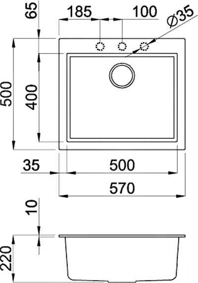 Кухонная мойка Elleci Quadra 105 (G51 Avena)