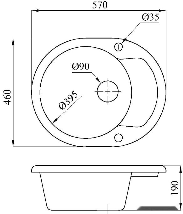 Кухонная мойка БелЭворс Lux L (темно-бежевый, без сифона)