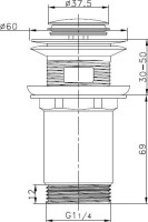 Умывальник Lauter 21836A + клапан 21190B
