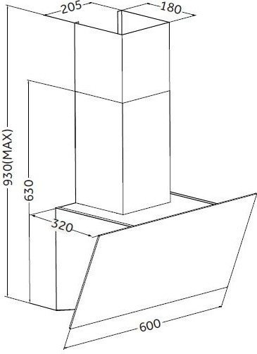 Вытяжка Zorg Atlantis 1060 60 S (черный)