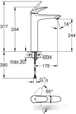 Смеситель Grohe Eurostyle 23719003