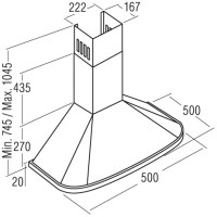 Вытяжка CATA Neblia 500 inox