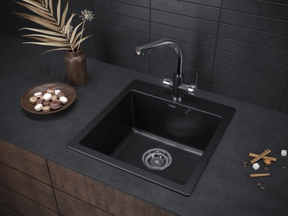 Кухонная мойка Paulmark Kante 50 PM105152-BLM Кухонная мойка Paulmark Kante 50 PM105152-BLM