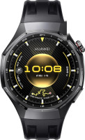 Умные часы Huawei Watch GT 6 Pro 46 мм (черный, с черным силиконовым ремешком, международная версия)