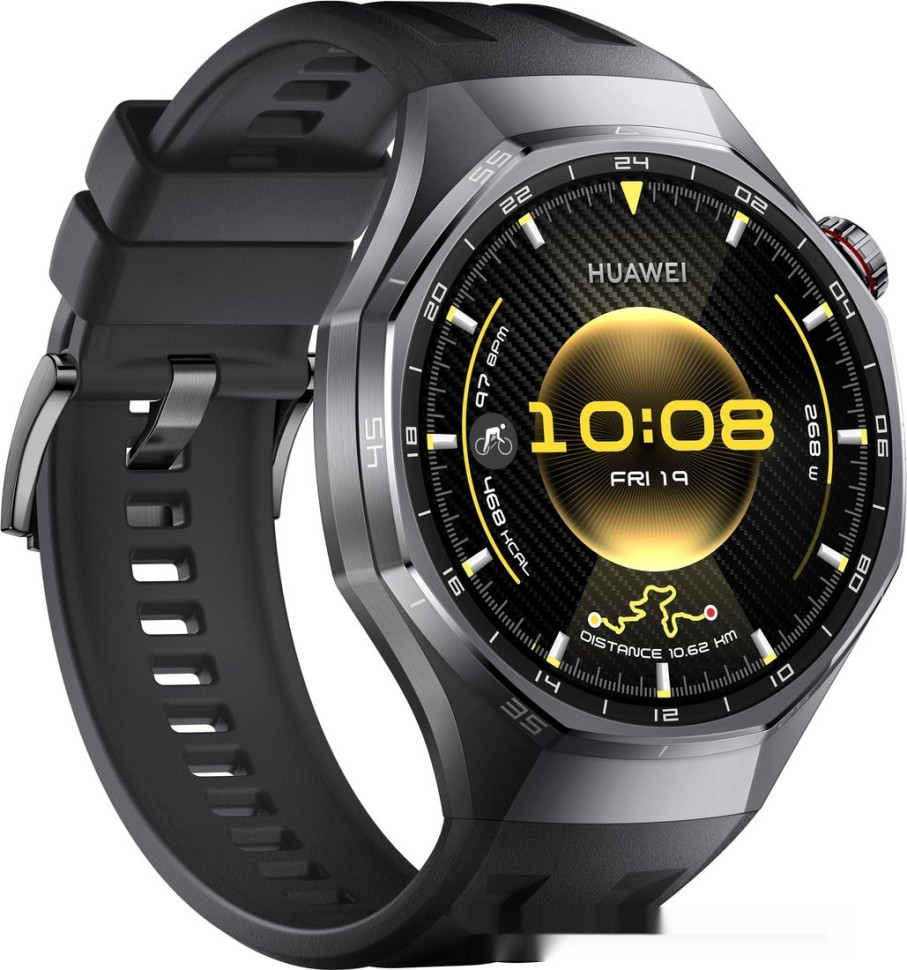 Умные часы Huawei Watch GT 6 Pro 46 мм (черный, с черным силиконовым ремешком, международная версия) Умные часы Huawei Watch GT 6 Pro 46 мм (черный, с черным силиконовым ремешком, международная версия)