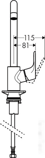 Смеситель Hansgrohe Focus M41 31820670 (черный матовый)
