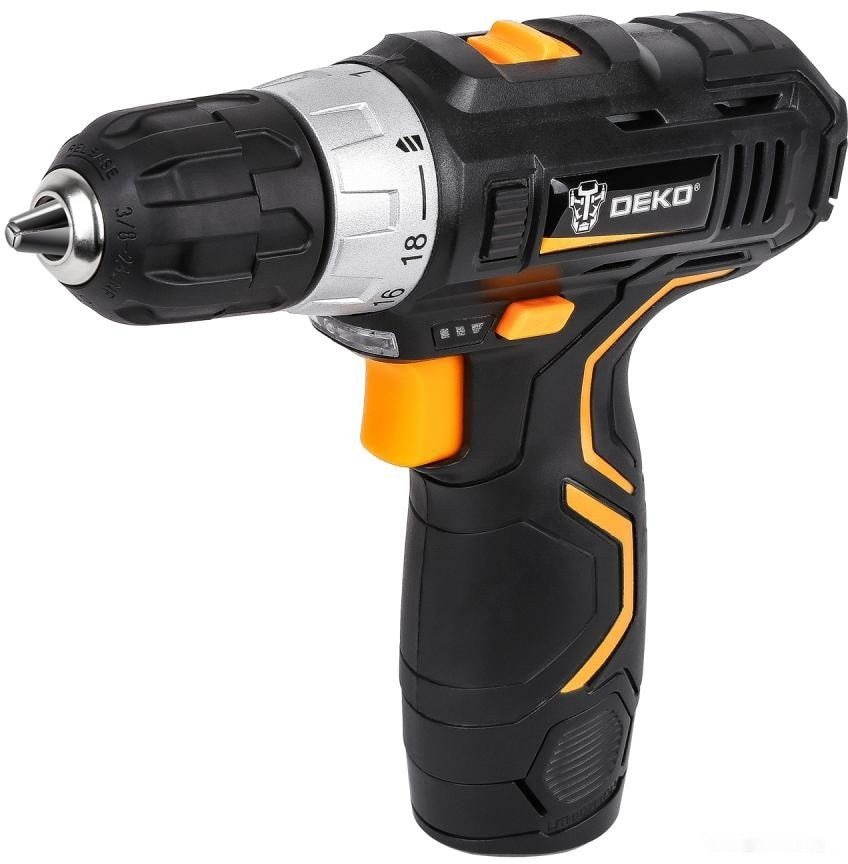 Дрель-шуруповерт Deko GCD12DU3 SET 5 063-4147 (с 2-мя АКБ, кейс, набор оснастки) Дрель-шуруповерт Deko GCD12DU3 SET 5 063-4147 (с 2-мя АКБ, кейс, набор оснастки)