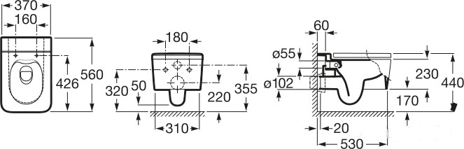 Унитаз Roca Inspira Square 346537000 Унитаз Roca Inspira Square 346537000