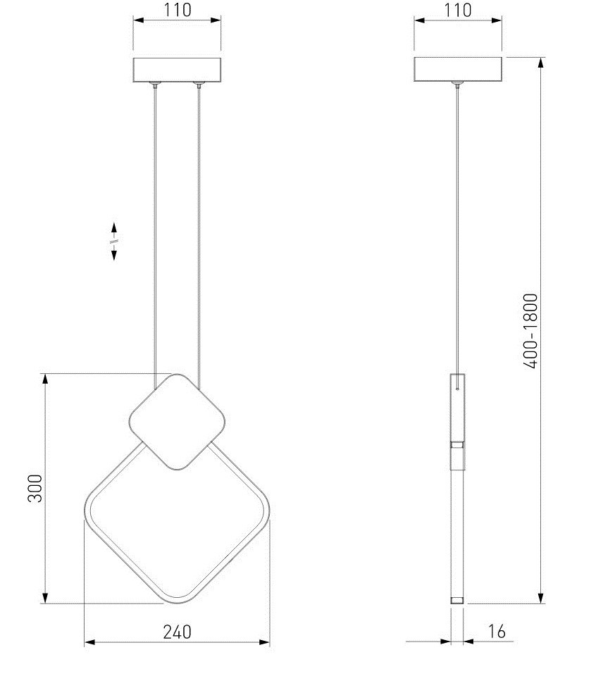 Подвесная люстра Евросвет 50216/1 LED (черный жемчуг)