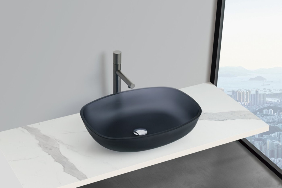 Умывальник Oliveeka TY335MGY (черный) Умывальник Oliveeka TY335MGY (черный)
