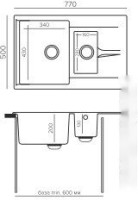 Кухонная мойка Polygran Brig 770 (космос)