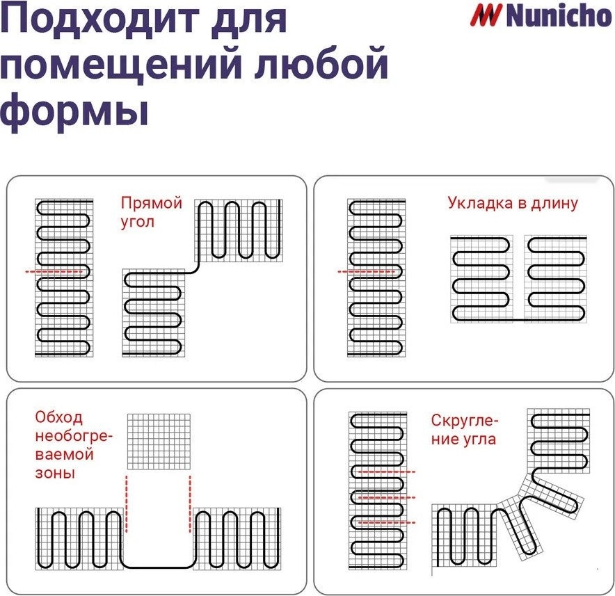 Теплый пол Nunicho Etalon SHP 600Вт с терморегулятором RТС 70.26 (4.0м2)