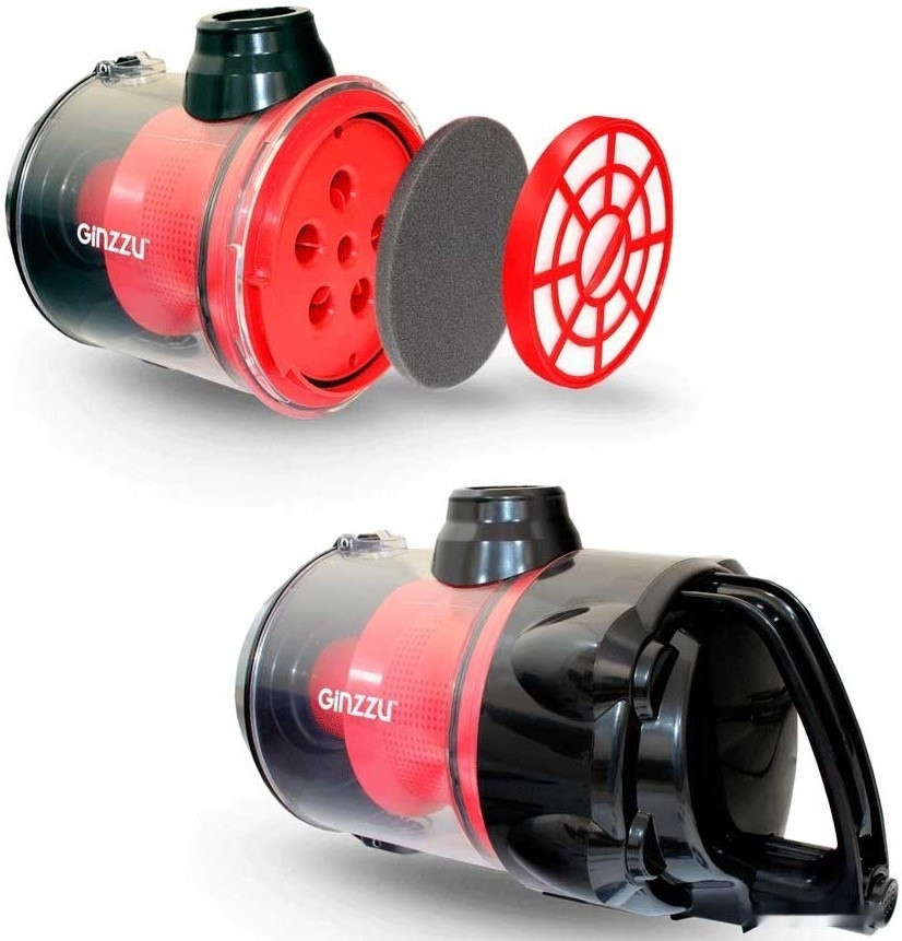 Пылесос Ginzzu VS420 (черный/красный) Пылесос Ginzzu VS420 (черный/красный)