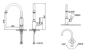 Смеситель Bravat Opal F7125183CP