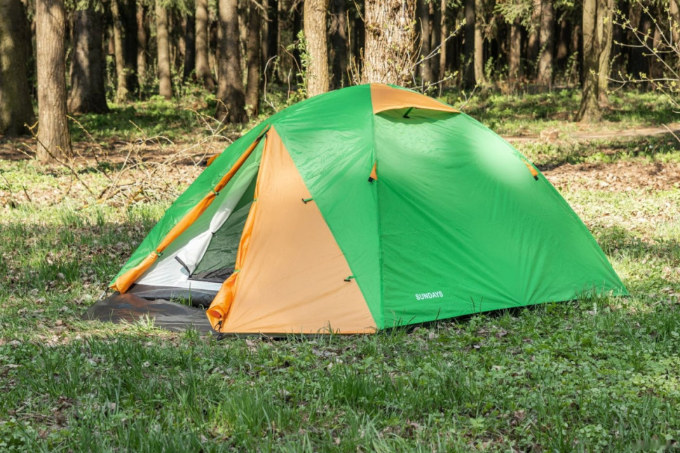 Палатка Sundays ZC-TT009-4P v2 (зеленый/желтый) Палатка Sundays ZC-TT009-4P v2 (зеленый/желтый)