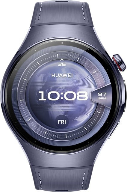 Умные часы Huawei Watch 5 46 мм (фиолетовый, с фиолетовым силиконовым ремешком, международная версия)
