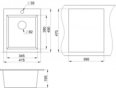 Кухонная мойка Granula GR-4201 пирит