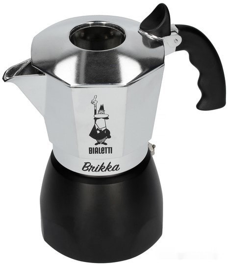 Гейзерная кофеварка Bialetti Brikka 2020 (4 порции, черный) Гейзерная кофеварка Bialetti Brikka 2020 (4 порции, черный)