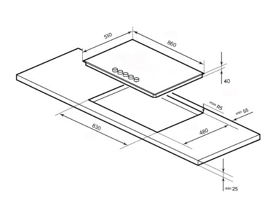 Варочная панель LEX GVG 955 BBL Варочная панель LEX GVG 955 BBL