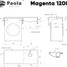 Умывальник Paola Magenta 1200R
