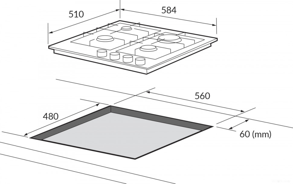 Варочная панель HIBERG VM 6044 B