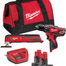 Milwaukee М12 ВPP2D-402B 4933441250 (шуруповерт, реноватор, 2 АКБ, сумка) Milwaukee М12 ВPP2D-402B 4933441250 (шуруповерт, реноватор, 2 АКБ, сумка)