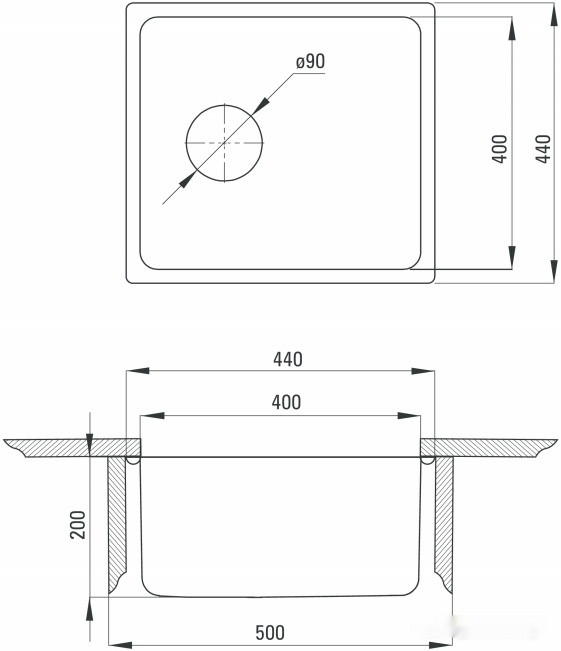 Кухонная мойка Deante Egeria ZPE 010B