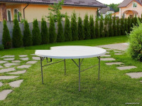 Обеденная группа Calviano Складной, круглый 152 см + 4 стула (белый)