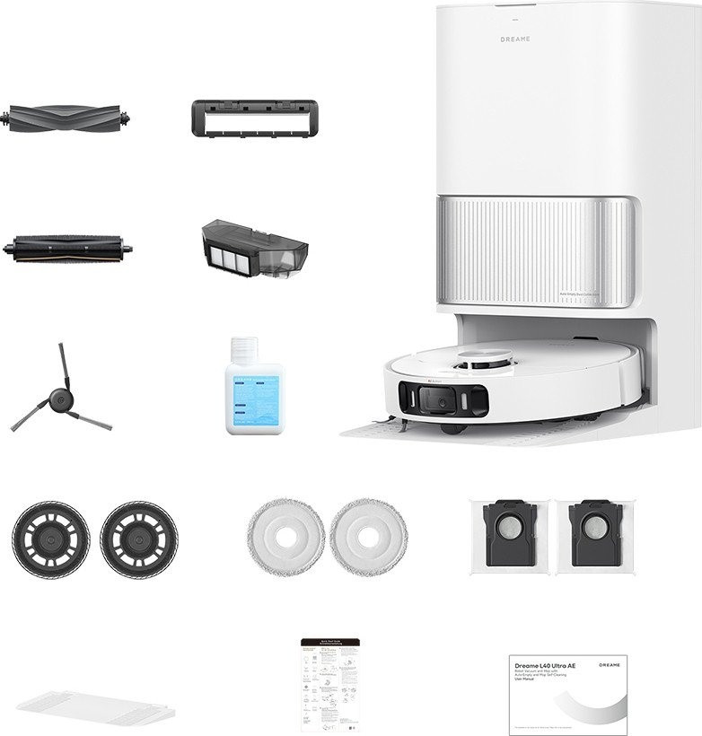 Робот-пылесос Dreame Robot Vacuum L40 Ultra AE White RLL77SE (евровилка, белый) Робот-пылесос Dreame Robot Vacuum L40 Ultra AE White RLL77SE (евровилка, белый)