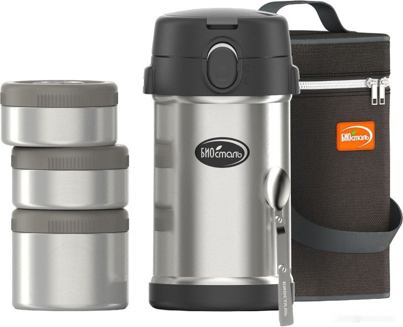 Термос для еды Биосталь NR-2100P 2.1л (серебристый)