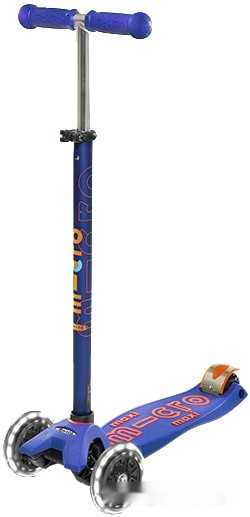 Самокат Micro Maxi Deluxe LED (синий)