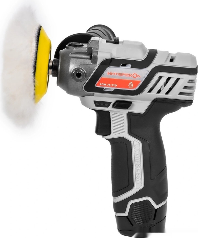 Шлифовальная машина Интерскол АПМ-76/12Э 806.2.2.70 (с 2-мя АКБ)