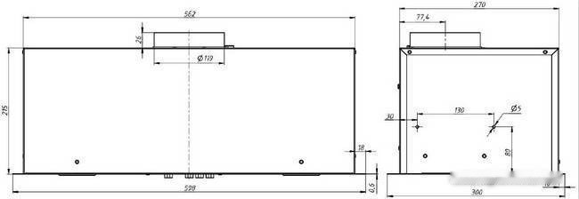 Вытяжка Elikor Cube 60П-1000 Белый 237810 Вытяжка Elikor Cube 60П-1000 Белый 237810