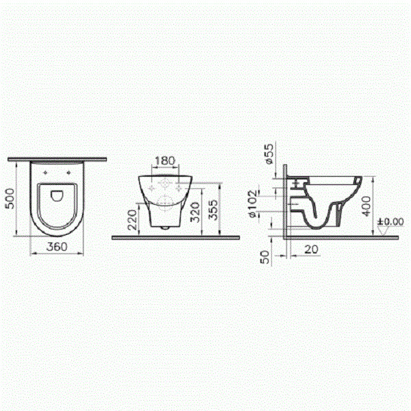 Унитаз Vitra Zentrum [5785B003-0075]