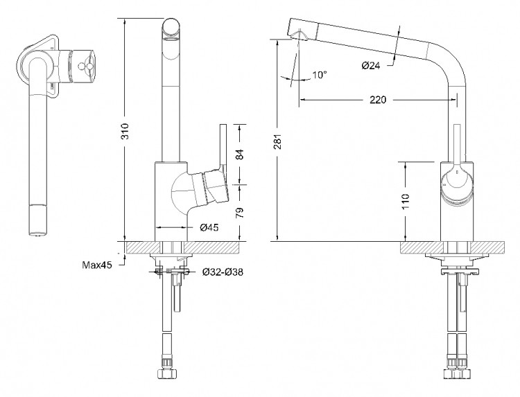 Смеситель Bravat Palace F7172217CP-1