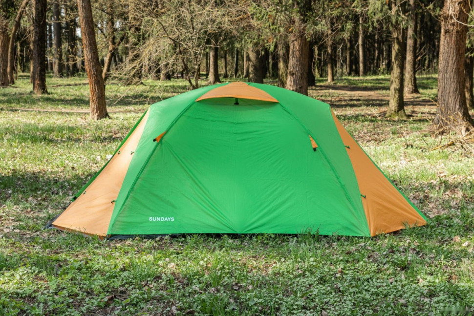Палатка Sundays ZC-TT009-3P v2 (зеленый/желтый) Палатка Sundays ZC-TT009-3P v2 (зеленый/желтый)
