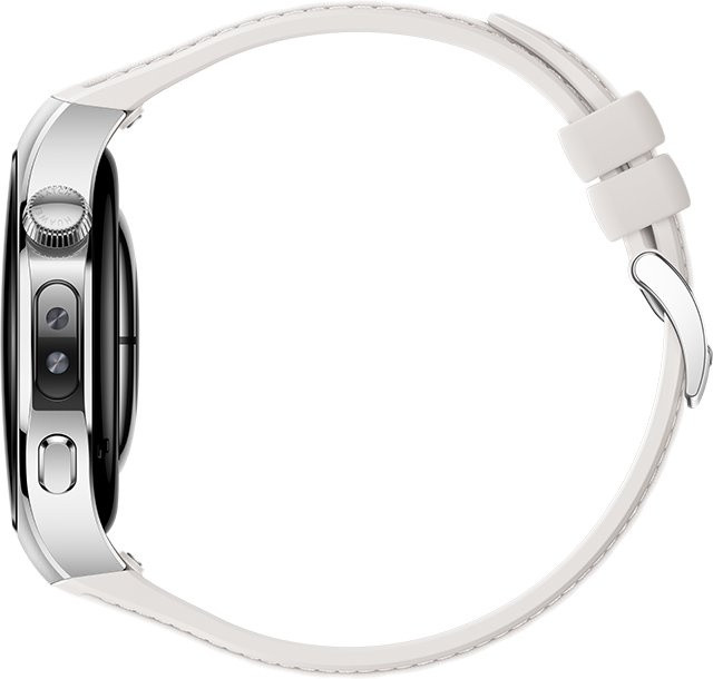 Умные часы Huawei Watch 5 42 мм (серебристый, с белым силиконовым ремешком, международная версия)
