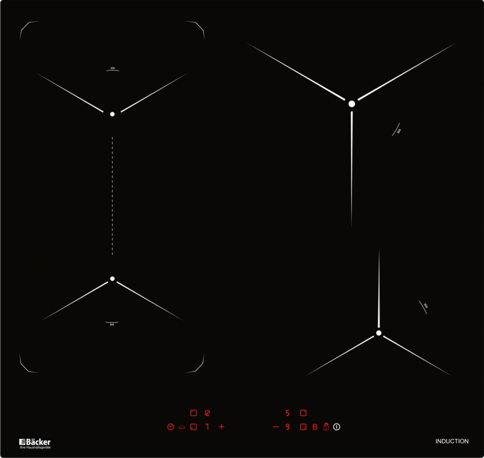 Варочная панель Backer BIH604-1T-S4 BLACK