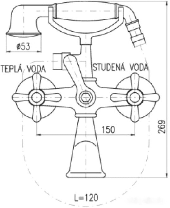 Смеситель Slezak RAV Морава Ретро MK159.5/2SM Смеситель Slezak RAV Морава Ретро MK159.5/2SM