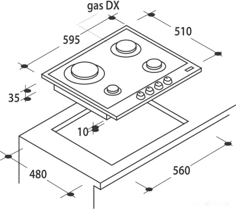 Варочная панель Candy CHW6BRX Варочная панель Candy CHW6BRX